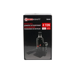 Домкрат бутылочный 4т с клапаном (h min 178мм,h max 338мм) FORCEKRAFT FK-T90404(DS)