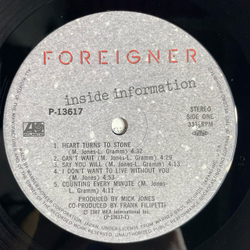 Винтажная виниловая пластинка LP Foreigner Inside Information (Japan 1988)