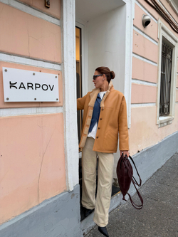 Двусторонняя дубленка Cozy Intelligent Camel