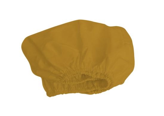 Простынь на резинке для кровати 160*200 см (горчичный, сатин)