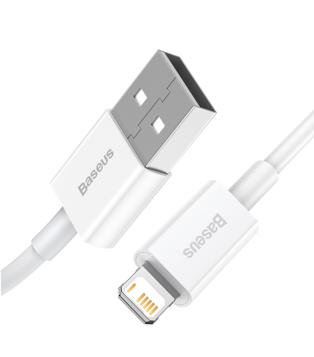 Кабель Baseus USB - Lightning 1.5M 2.4A White (CALYS-B02)