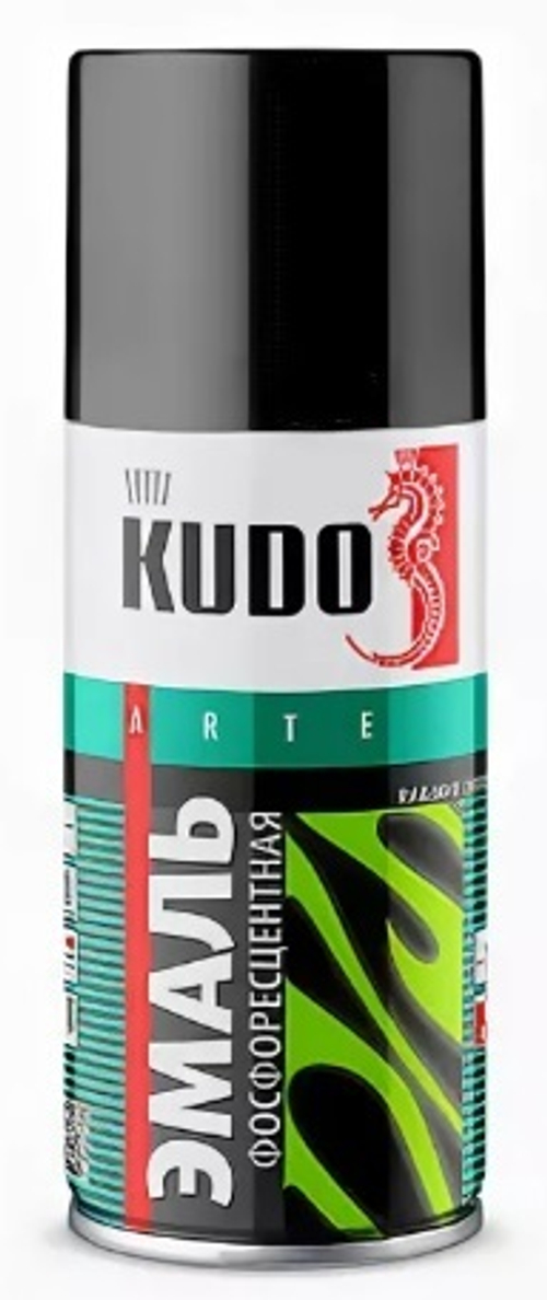 Эмаль фосфоресцентная с зелено-желтым свечением Kudo, 210мл, арт. KU-1250.1