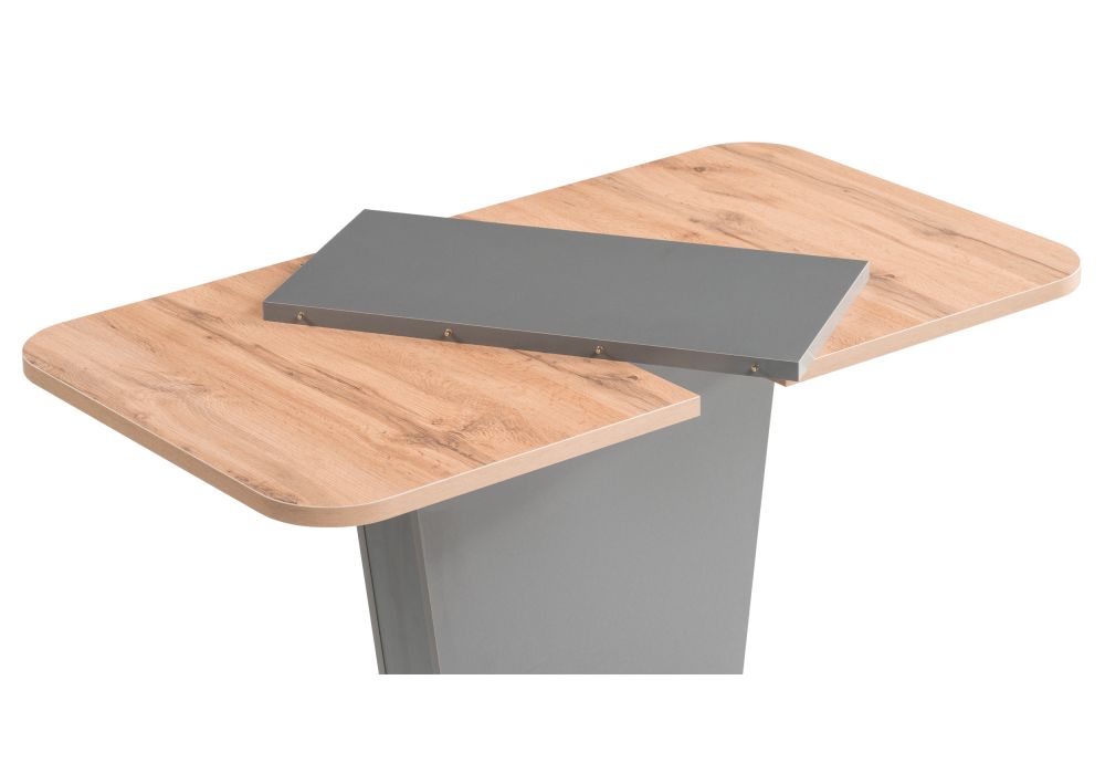 Стол на тумбе Лурвин 100(145)х68х75 дуб вотан / графит