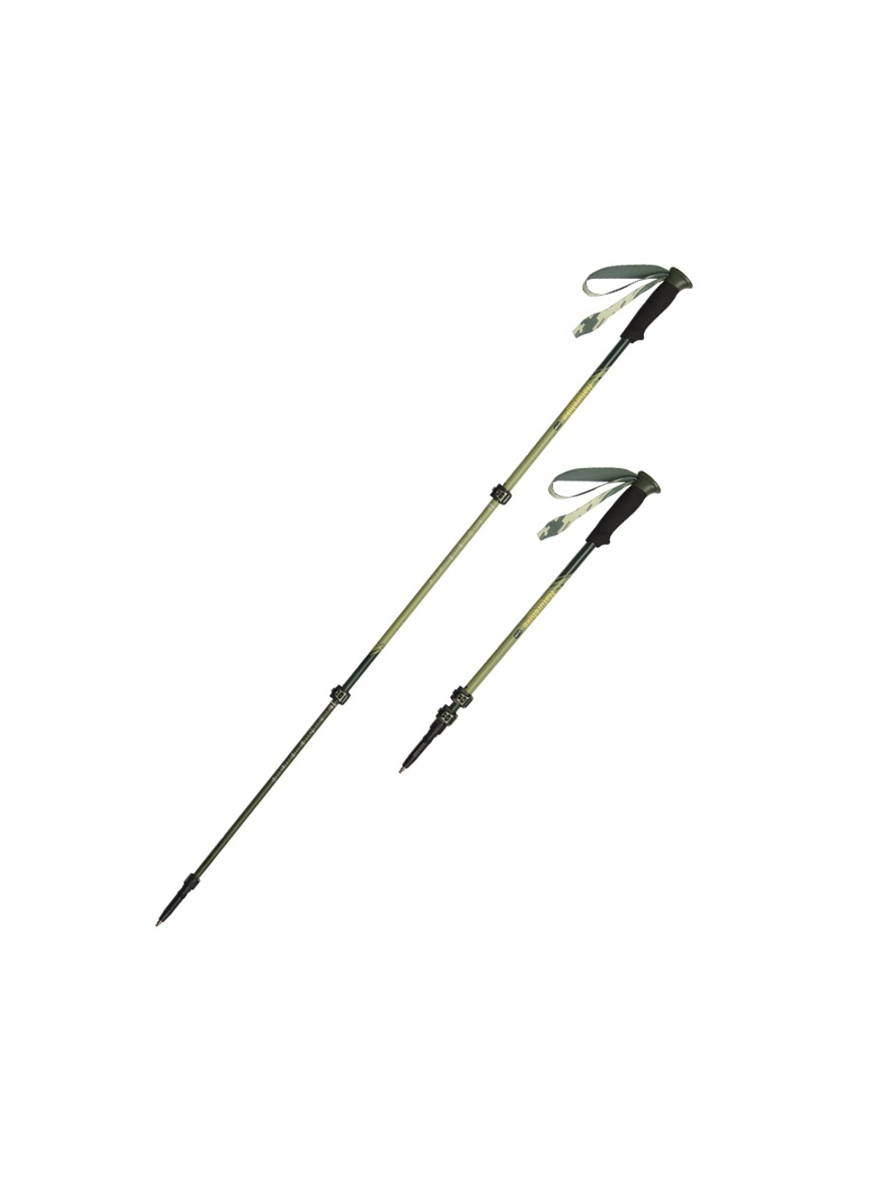 Палки треккинговые Naturehike Sunsia 3-EXT,карбон, 3-секционные, 62-135 см, светло-зеленые, 2 шт