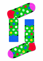 Зеленые носки Big Dot Sock в цветной горох (Размер: 29) (Цвет: зеленый)