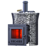 Печь для бани Авангард ЗК 25 (М) Ураган в сетке Тюльпан