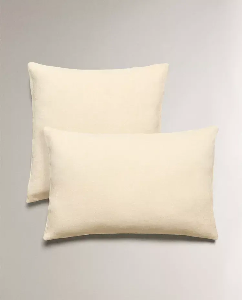 ZARA HOME ЛЬНЯНАЯ НАВОЛОЧКА ДЛЯ ДЕКОРАТИВНОЙ ПОДУШКИ, СЛИВОЧНО-ЖЕЛТЫЙ