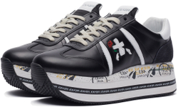 Premiata Beth 5351 кожаные черные с белым