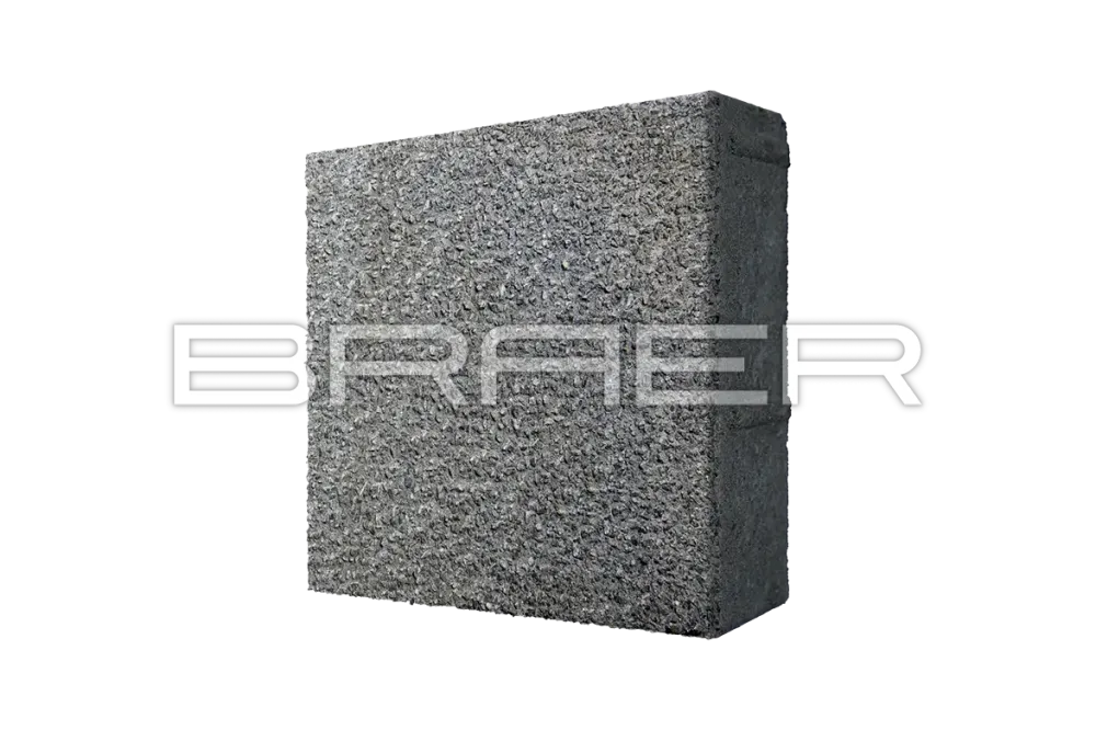 Тротуарная плитка Braer Лувр, Гранит на сером, 200х200 мм, 60 мм