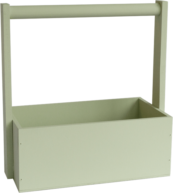 Ящик с круглой ручкой средний (бледно-зелёный)
