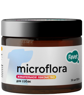 Favet Функциональное лакомство SuperFlora Soft Chews для пищеварительной системы для собак 120гр.