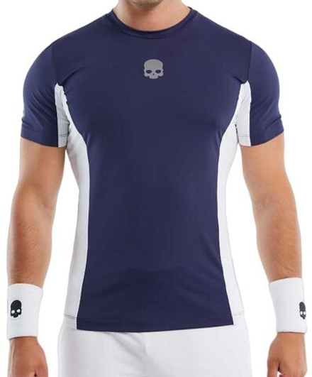 Мужская теннисная футболка Hydrogen 70's Tech T-Shirt - белый, небесный