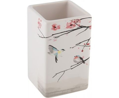 Стакан для ванной Сакура, керамика, Рыжий Кот