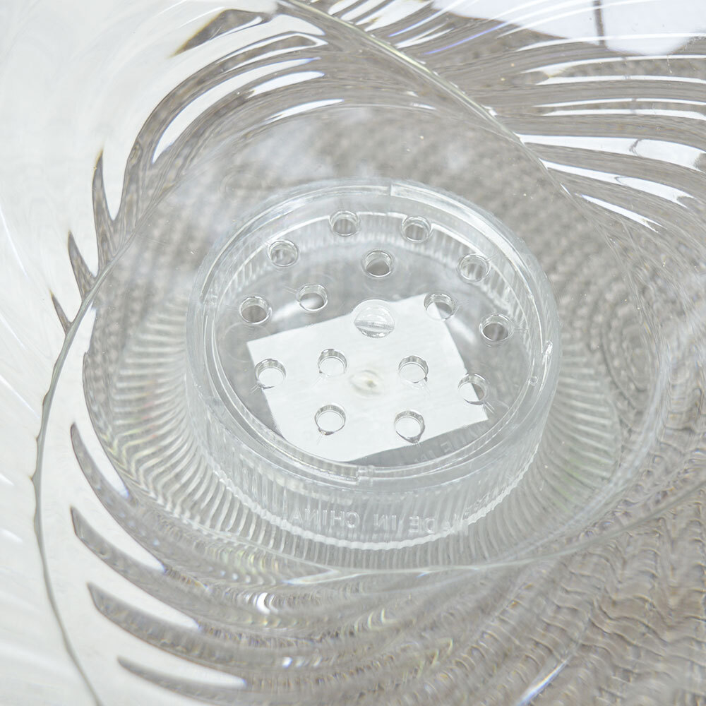 Фруктовница 25*12см прозрачная с золотой каймой, PP