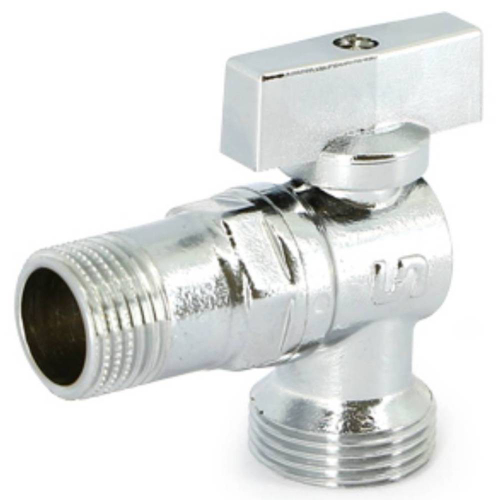 Кран Uni-Fitt НН 1/2"х3/4" для подключения стиральных/посудомоечных машин, хромированный