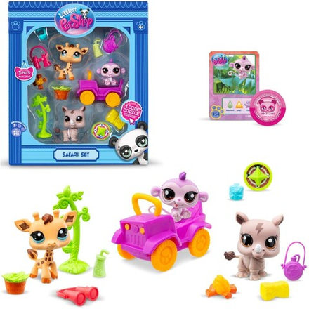 Littlest Pet Shop - Набор Сафари с тремя животными 3-PAK + аксессуары LPS00524 / артикул   LPS00524  / GTIN 885561005240