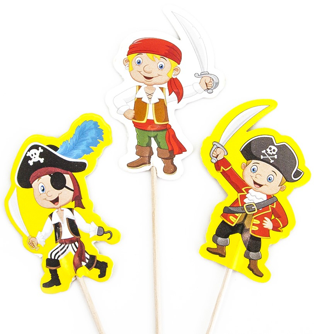 Купить пики топперы с пиратами для детского стола