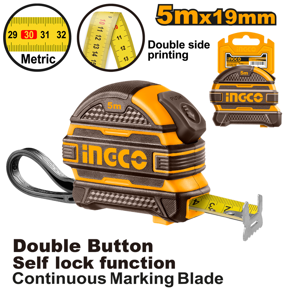 Рулетка 5 х 19 мм HSMT08519-1 двухсторонняя