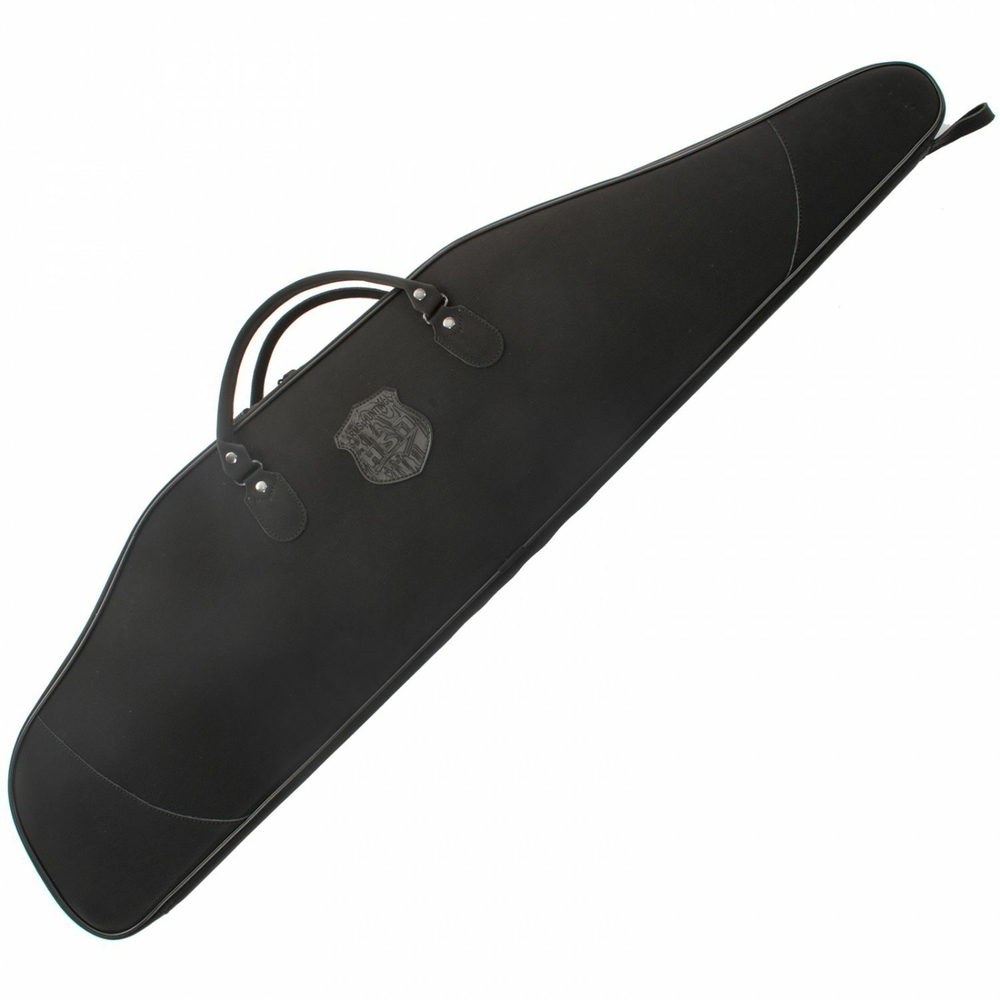 Чехол ружейный кейс с оптикой "GRAND HSN", эко кожа, черный нубук (110 см)