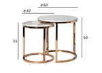 Стол журнальный Garda Decor Garda Decor(набор из 2 шт.) d60*63, d47*55 см