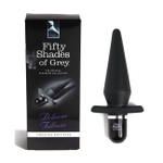 Силиконовая анальная пробка Delicious Fullness (10 режимов) "50 оттенков серого" (Цвет: темно-серый)