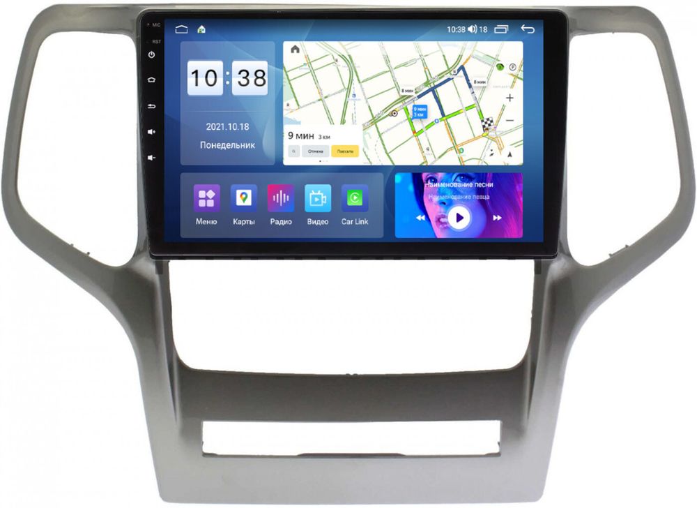 Магнитола для Jeep Grand Cherokee 2010-2013 - Parafar PF088LUX2XHD на Android 13, 8-ядер, 4Гб+64Гб, CarPlay, 4G SIM-слот
