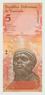 Venezuela, 5 Bolívares, 2007, UNC