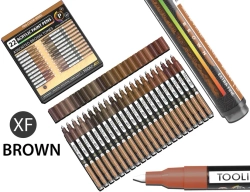 (Brown) Tooli-Art 22 Acrylic Paint Pens 0.7mm Extra Fine