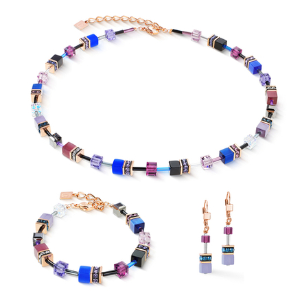 Серьги Coeur de Lion Purple-Blue 2838/20-0807