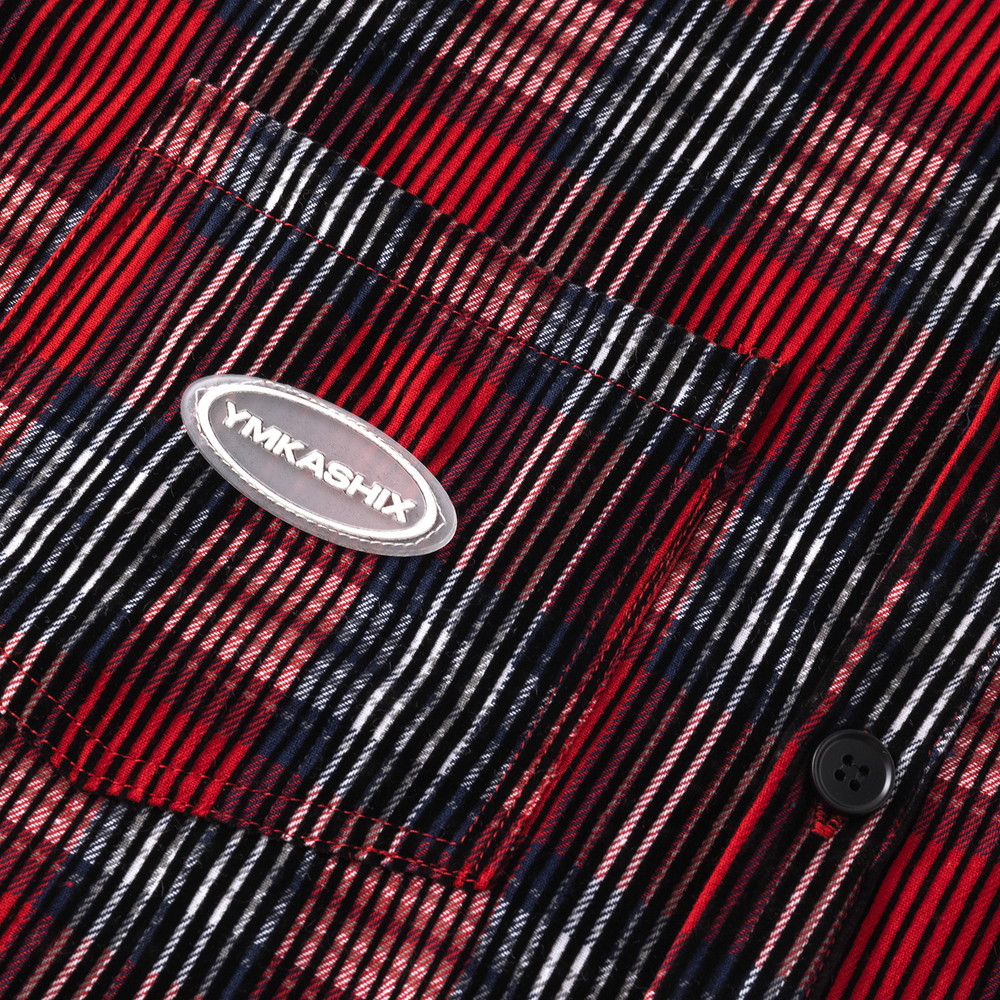 Рубашка Ymkashix Velvet Button Tartan