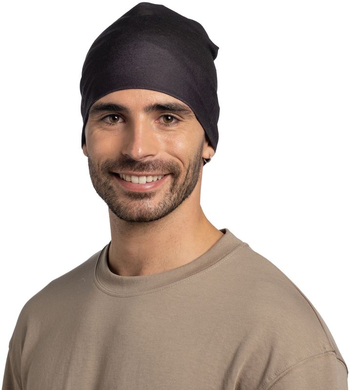 Шапка двухсторонняя Buff Ecostretch Solid Black Фото 4