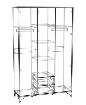 Шкаф БАРТОН левый