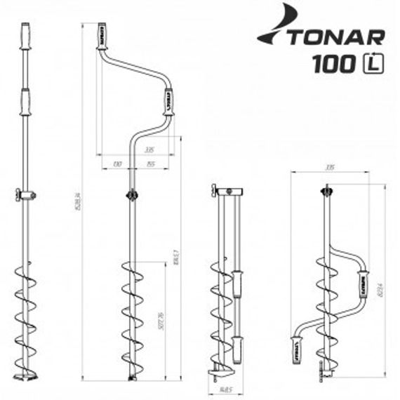 Ледобур Тонар ЛР-100Д (левое вращение) LK-100LD