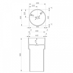 Раковина Abber Kristall 45 AT2701Opal Коричневая