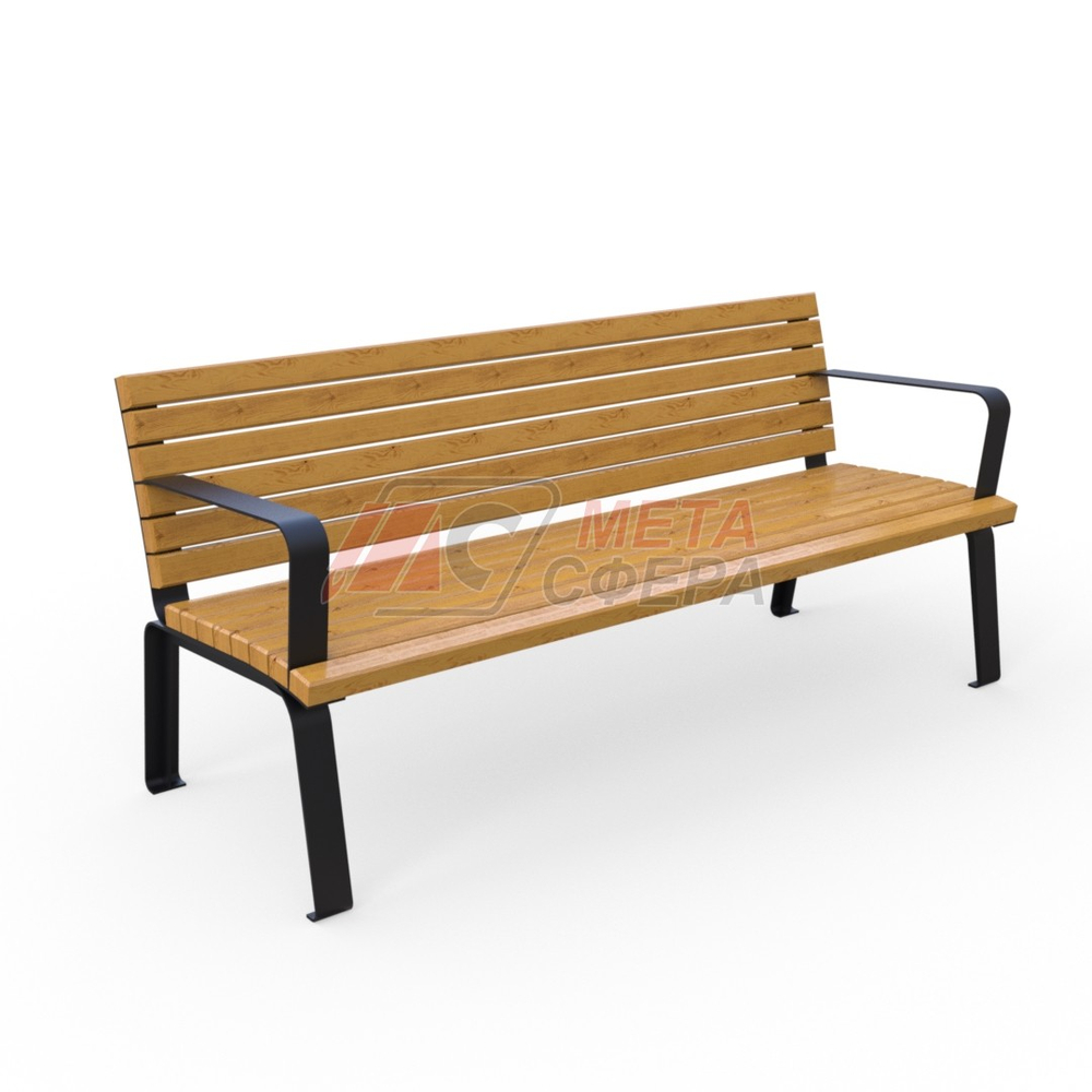 Скамейка Мадрид с подлокотниками