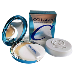 Увлажняющая компактная пудра для лица с коллагеном ENOUGH COLLAGEN TWO WAY CAKE INCLUDING REFILL SPF25 со сменным блоком