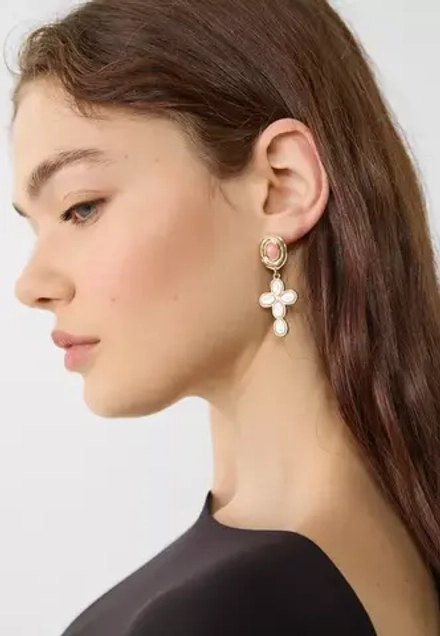 STRADIVARIUS Серьги-крестики, розовый