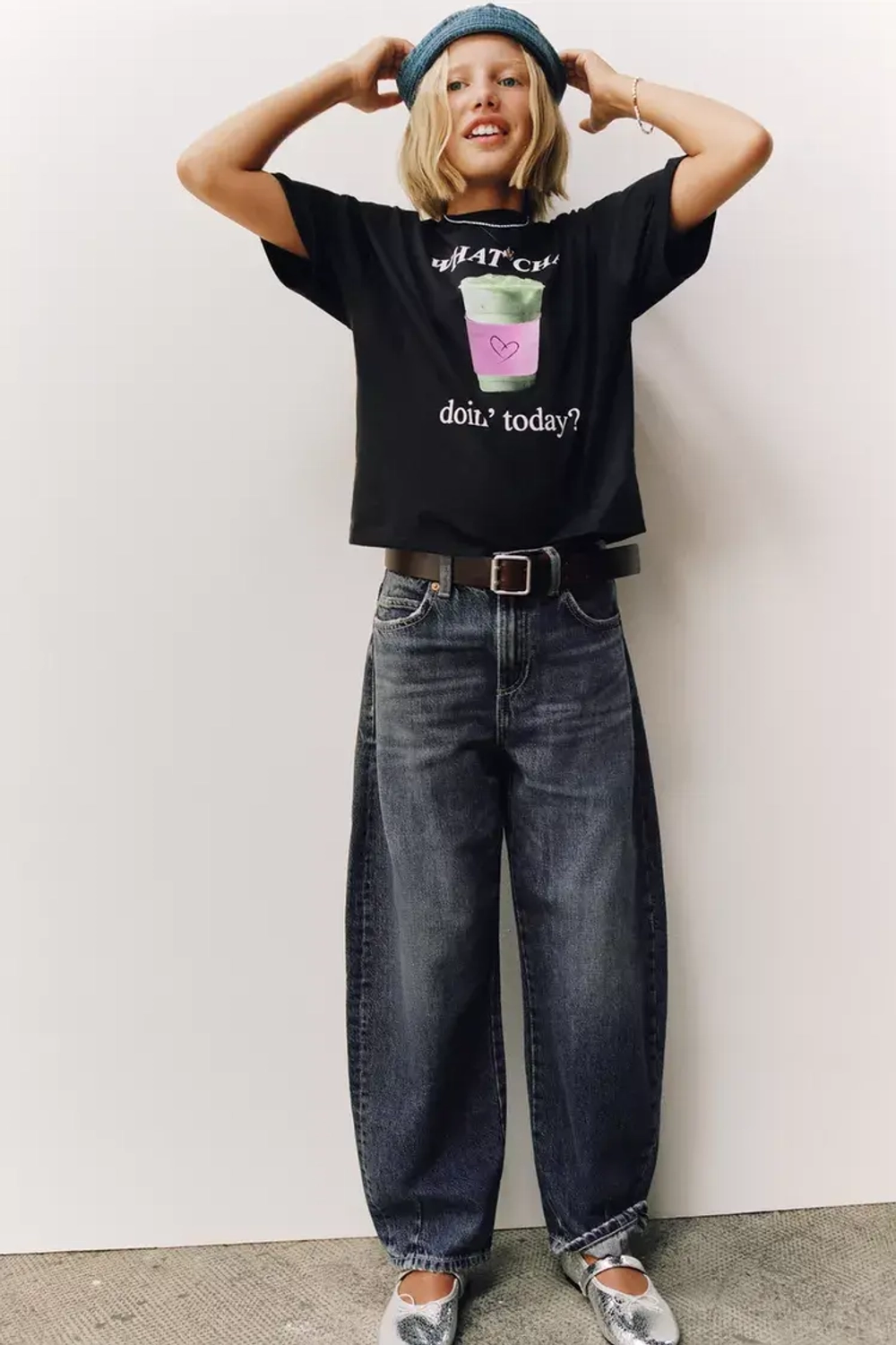 ZARA ТОЛСТОВКА HELLO KITTY © SANRIO, МОРСКОЙ СИНИЙ