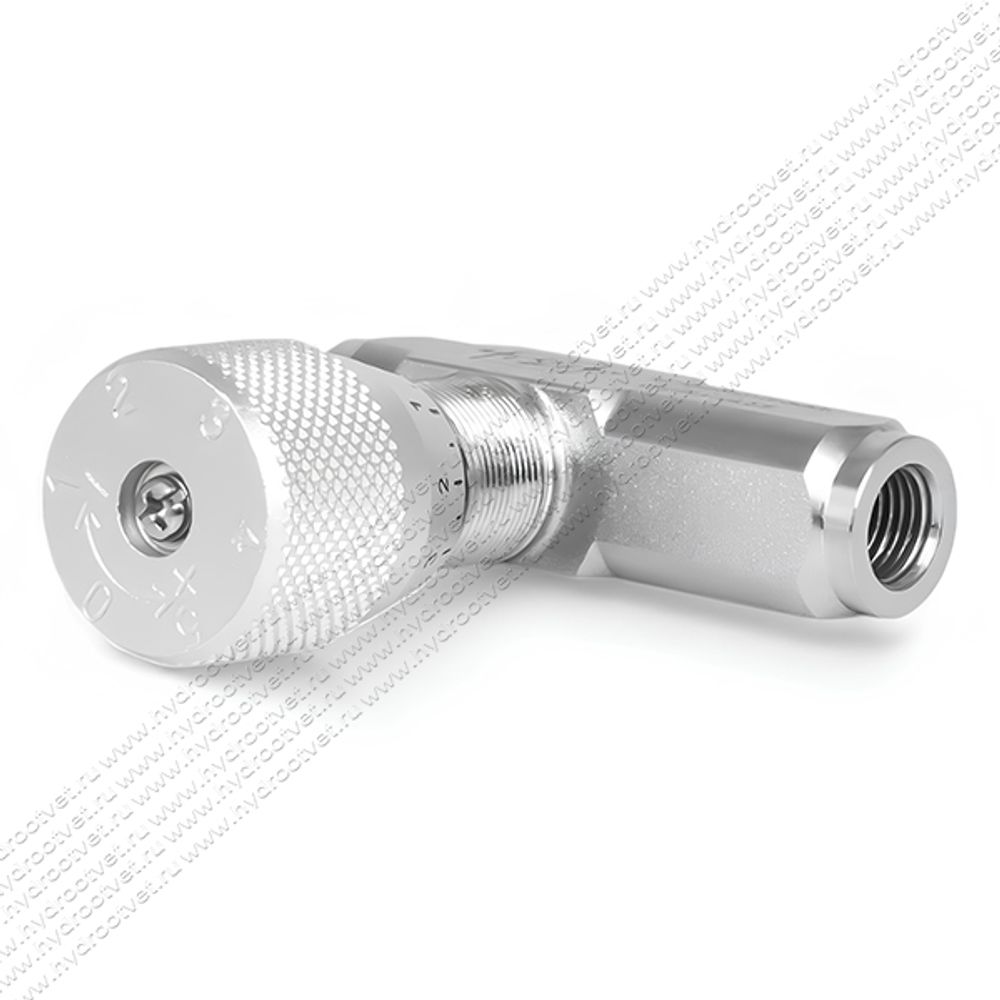 STU-G1/4-1111-1 - Дроссель трубного монтажа c рукояткой, G1/4, с обратным клапаном