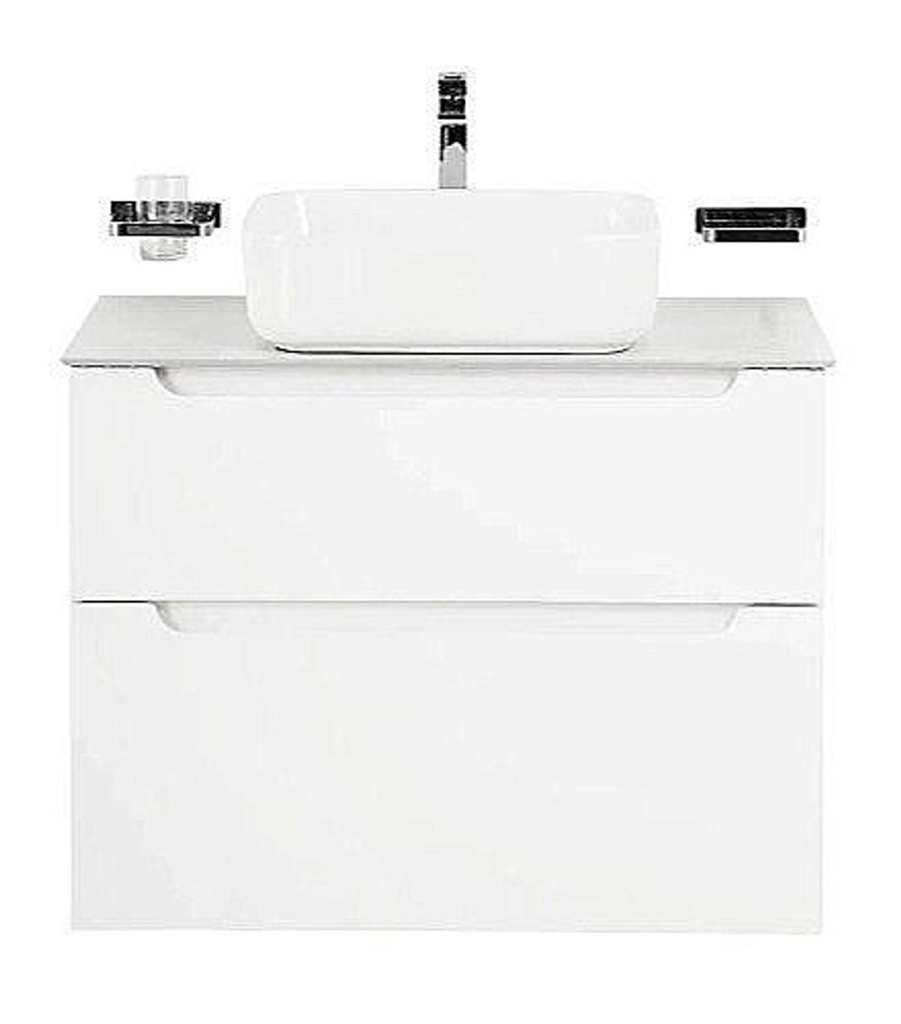 Тумба с раковиной и столешницей BelBagno ETNA H60 2C 70 Bianco Lucido