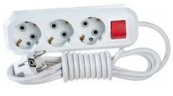 Удлинитель Makel (MGP 212) 3 гнезда 2 метра (з) с выключателем
