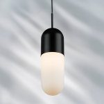 690117 Подвес RAMO 1х40W E27 ЧЕРНЫЙ МАТОВЫЙ/БЕЛЫЙ