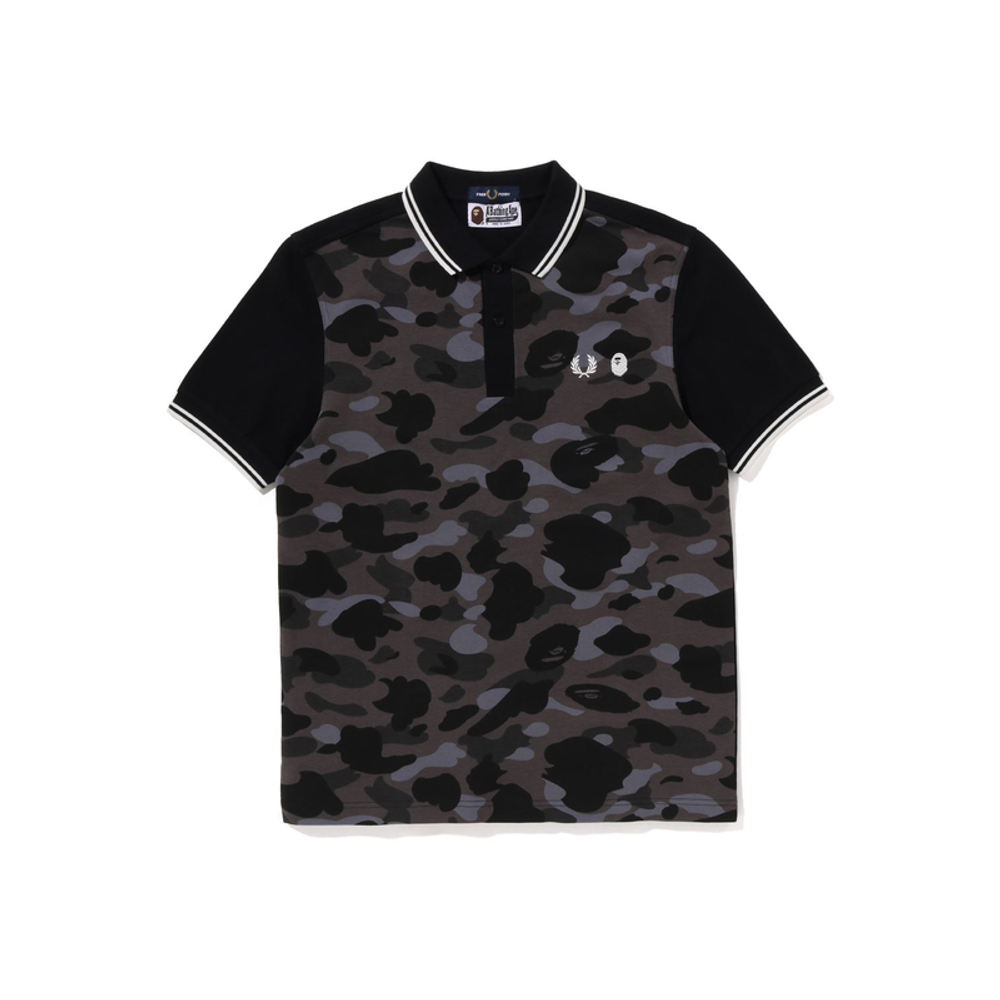 A Bathing Ape X Fred Perry Color Camo Polo черный