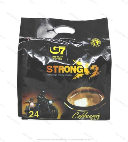 Растворимый кофе G7 Strong X2 (крепкий), 3 в 1, 600гр, 24 пак.