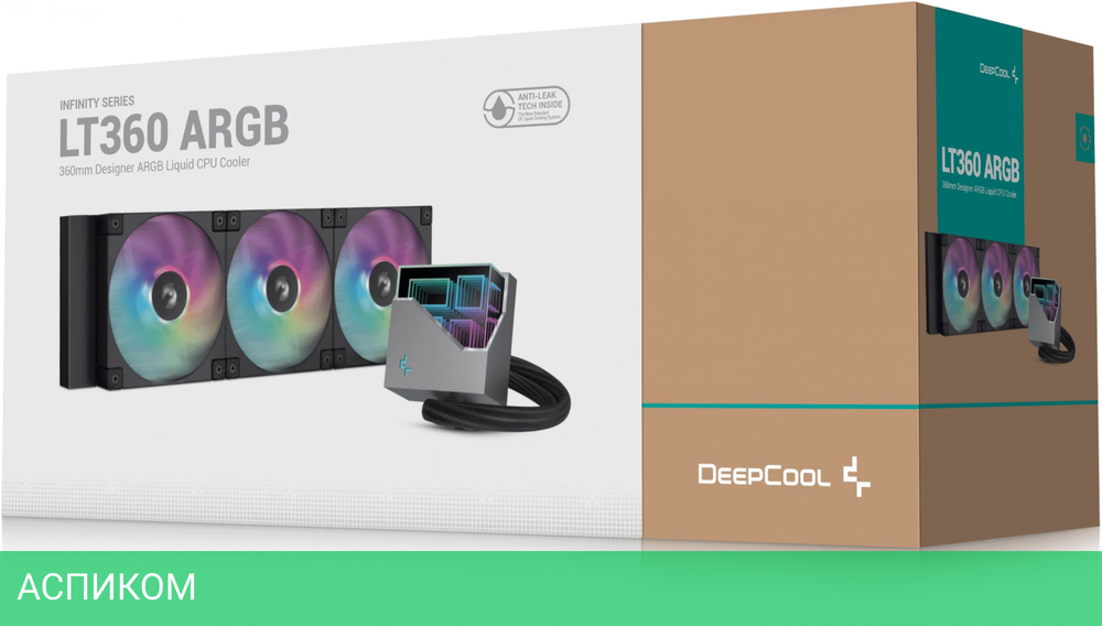 Система жидкостного охлаждения для процессора DeepCool LT360 ARGB черный (R-LT360-BKAMNC-G-1)