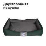 Лежак для средней собаки размер L антивандальный разборный серо-зеленый Lapalandia