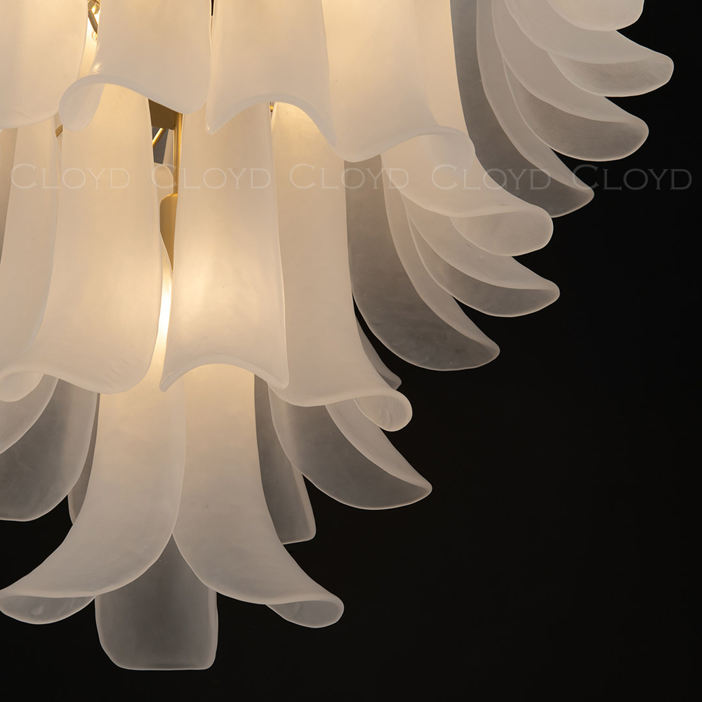 Люстра Cloyd AZORES-A C10 / Ø65 см - латунь светл. - белое матовое стекло (арт.11651)