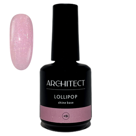 Камуфлирующая крепкая каучуковая база HARD Nail ARCHITECT 18 LOLLIPOP Shine Base 15 ml