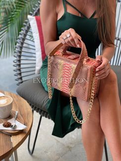 Сумка-бокс из кожи питона BG-338