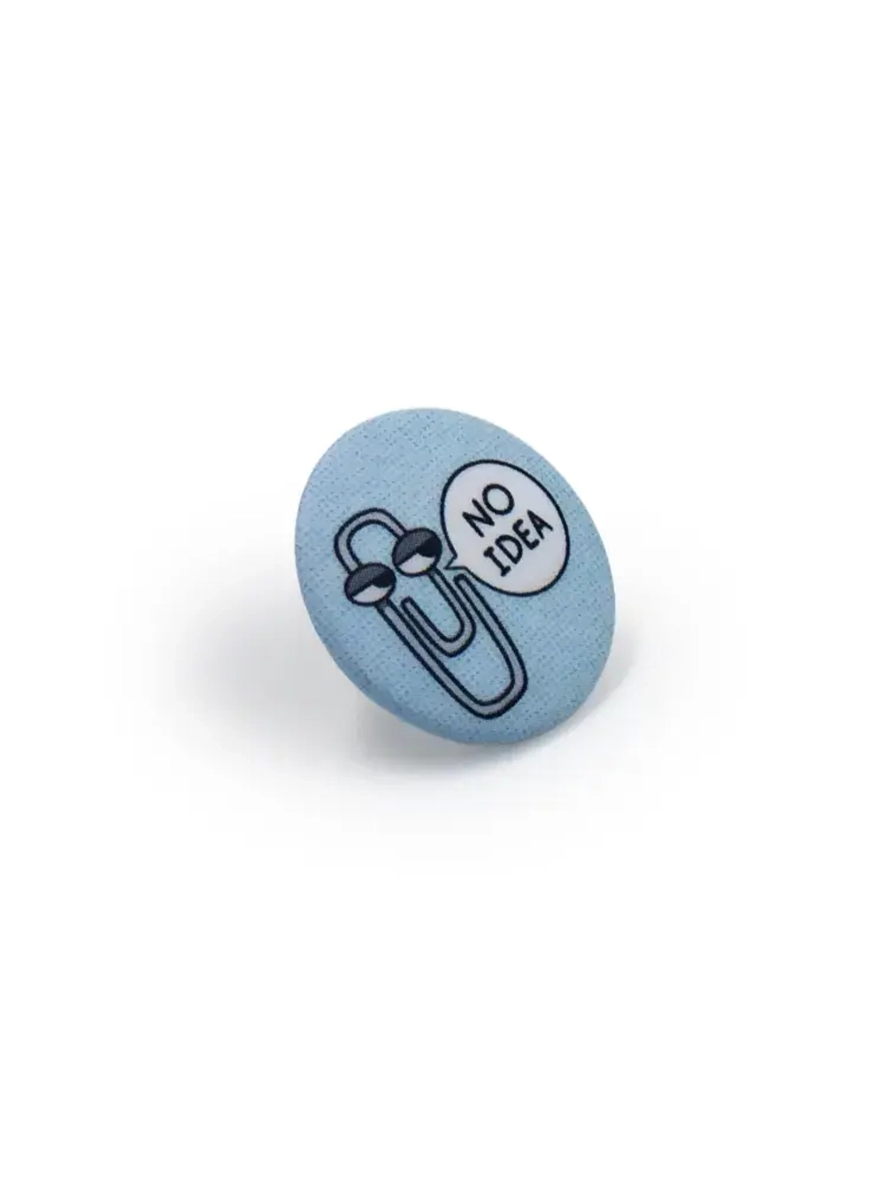 Значок закатной «No idea»